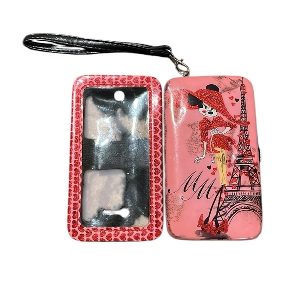 Minnie Mouse in Paris Phone Case/ Wallet Wristlet - Picture 4 of 5